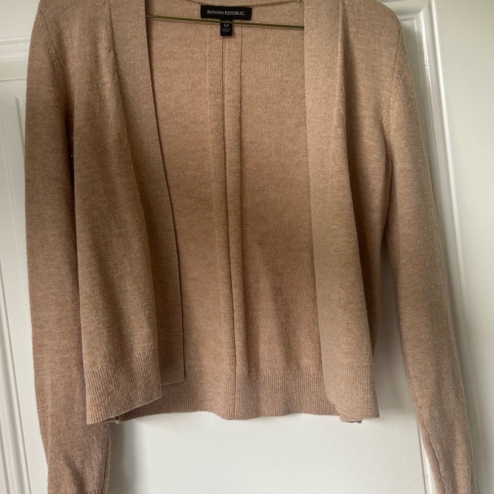 Banana Republic Women's Tan Open-Front Cardigan